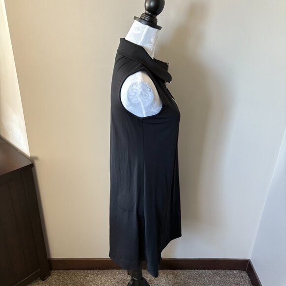 Lulu-B Womens Athletic Dress Collared Black Stretchy UPF 50+ Small - Picture 3 of 5